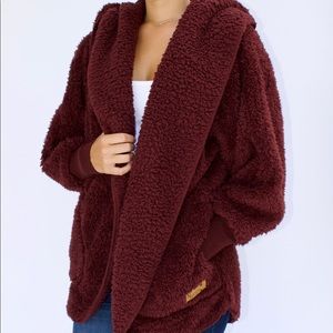 Nordic Beach Fleece One size. Chocolate cherry